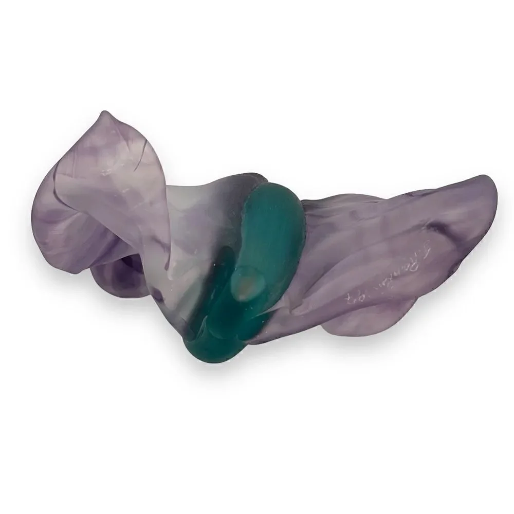 Susan Rankin Studio Art Glass Winged Vessel Bud Vase